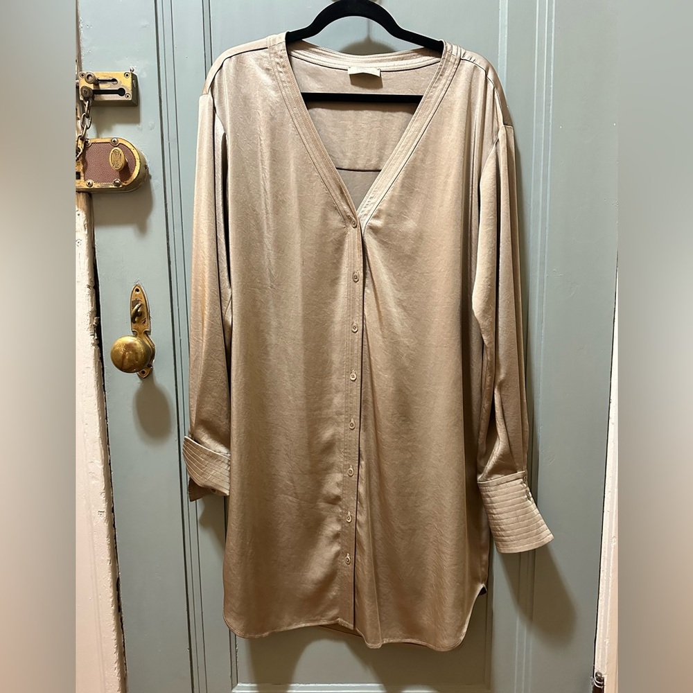 Lapointe Beige Shirt Dress